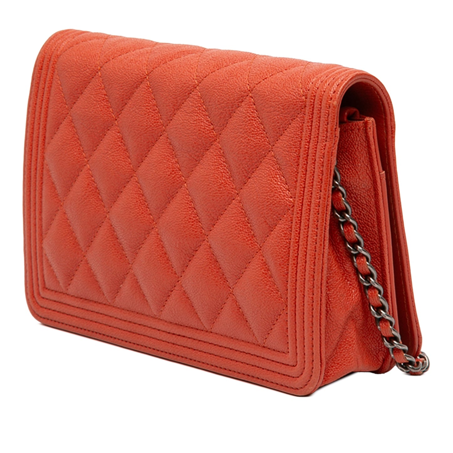 Chanel Quilted Caviar Boy Wallet on Chain