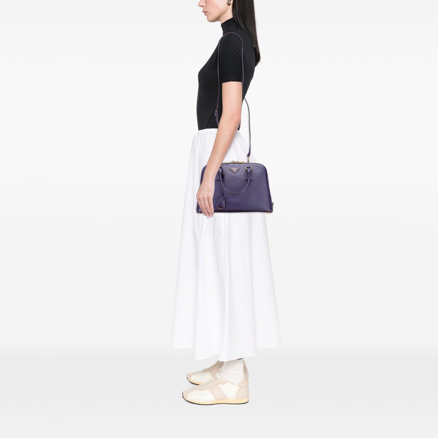 Prada Medium Saffiano Lux Promenade Satchel