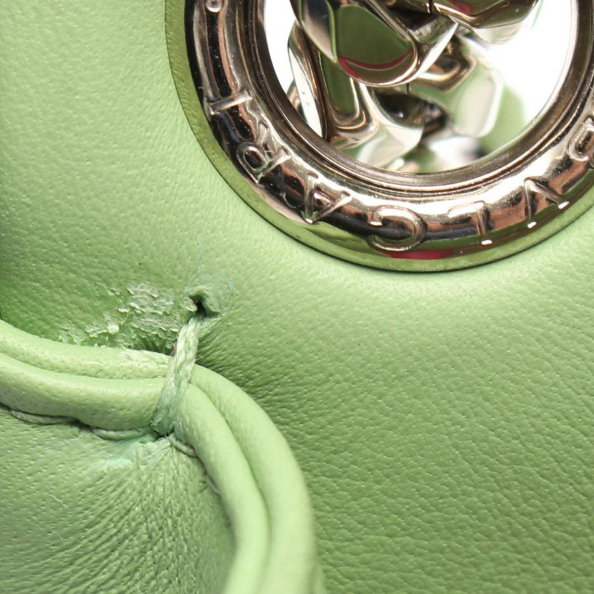 Bvlgari Leather Serpenti Cabochon Chain Crossbody