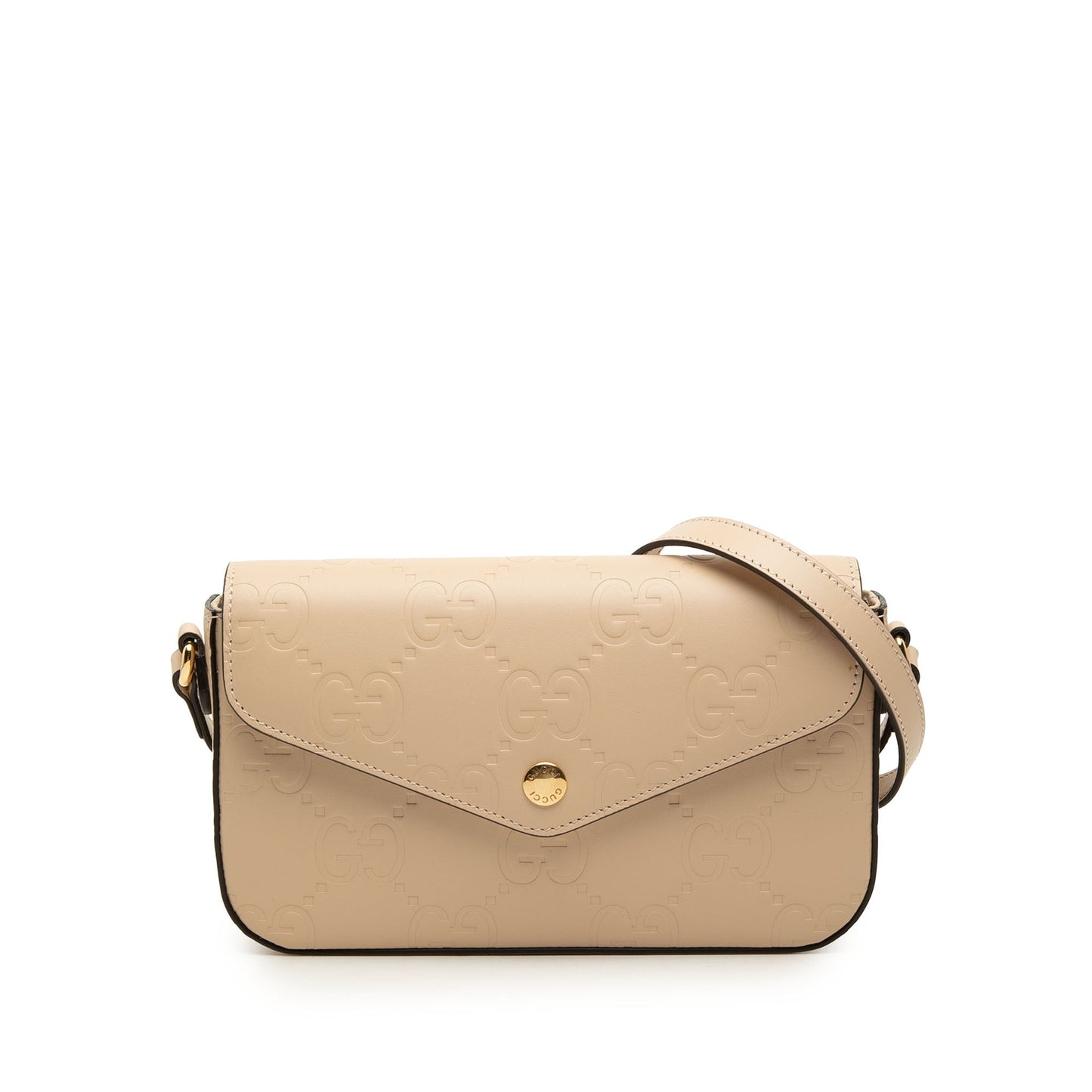 Gucci Super Mini GG Jumbo Embossed Leather Pochette