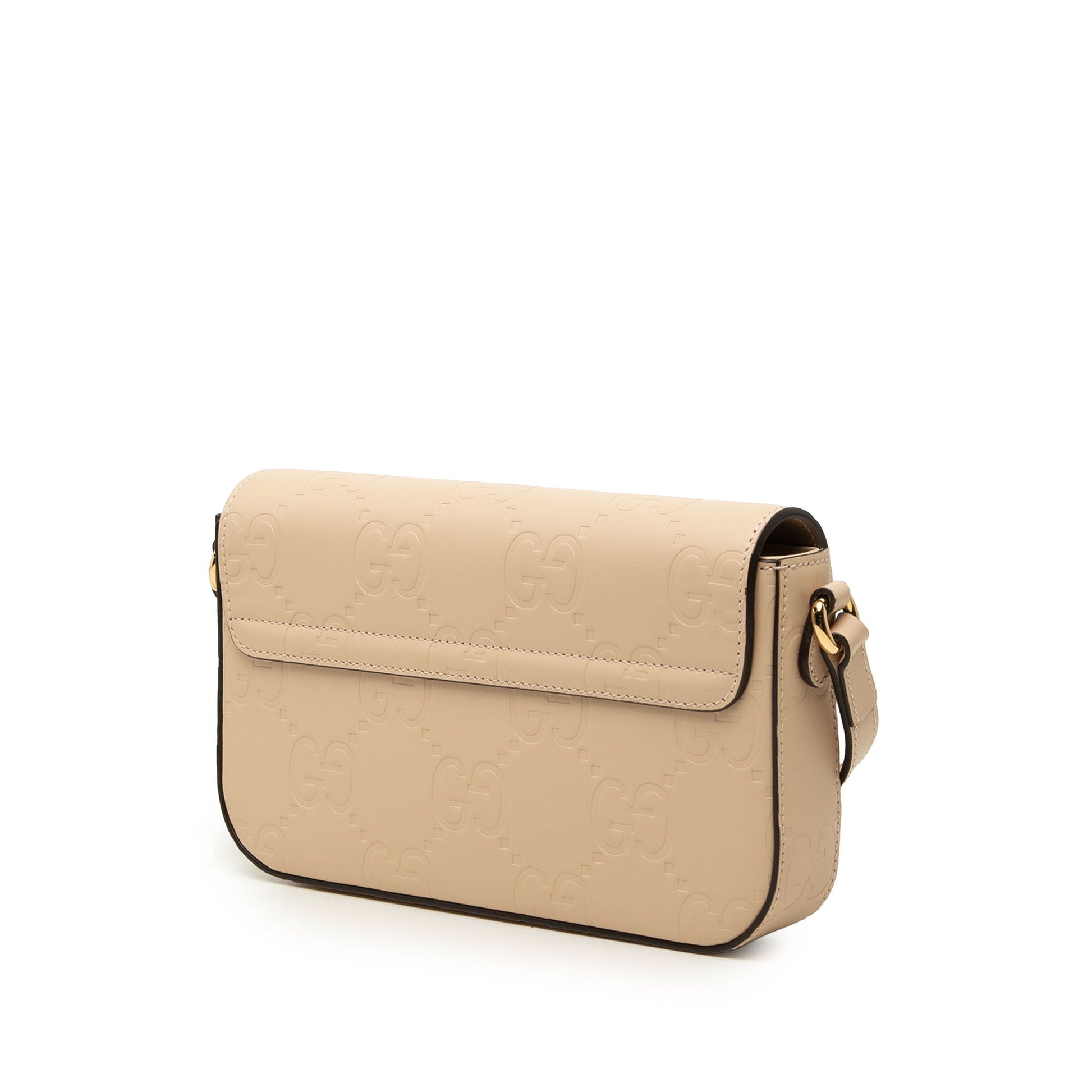 Gucci Super Mini GG Jumbo Embossed Leather Pochette