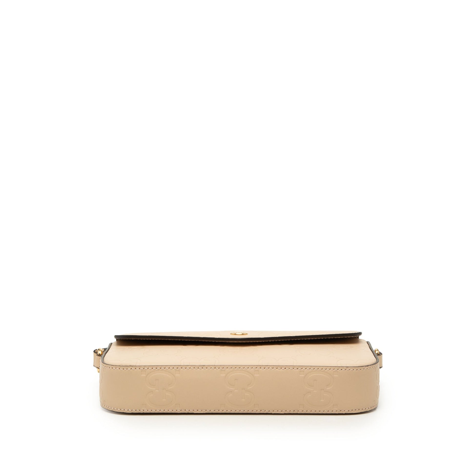 Gucci Super Mini GG Jumbo Embossed Leather Pochette
