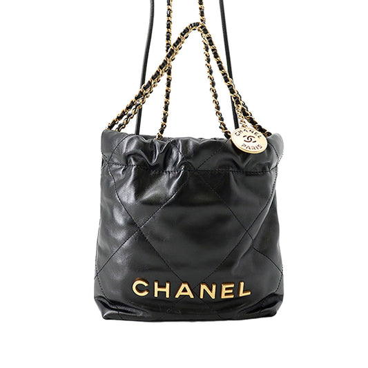 Chanel Mini Shiny Calfskin 22 Handbag