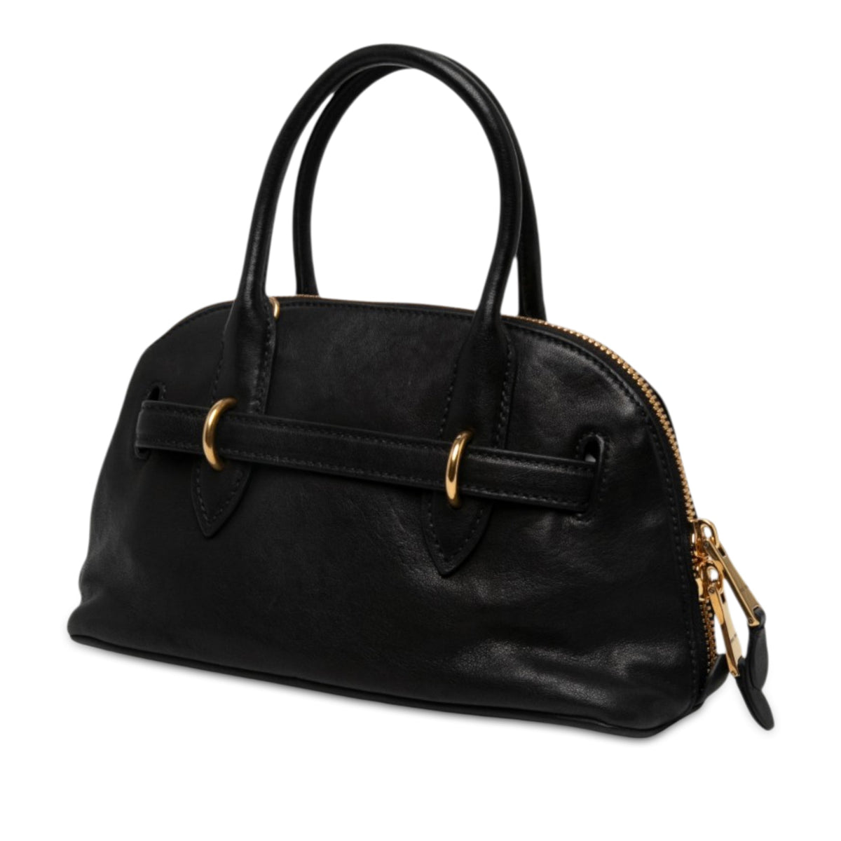 Miu Miu Small Nappa Aventure Satchel — Black