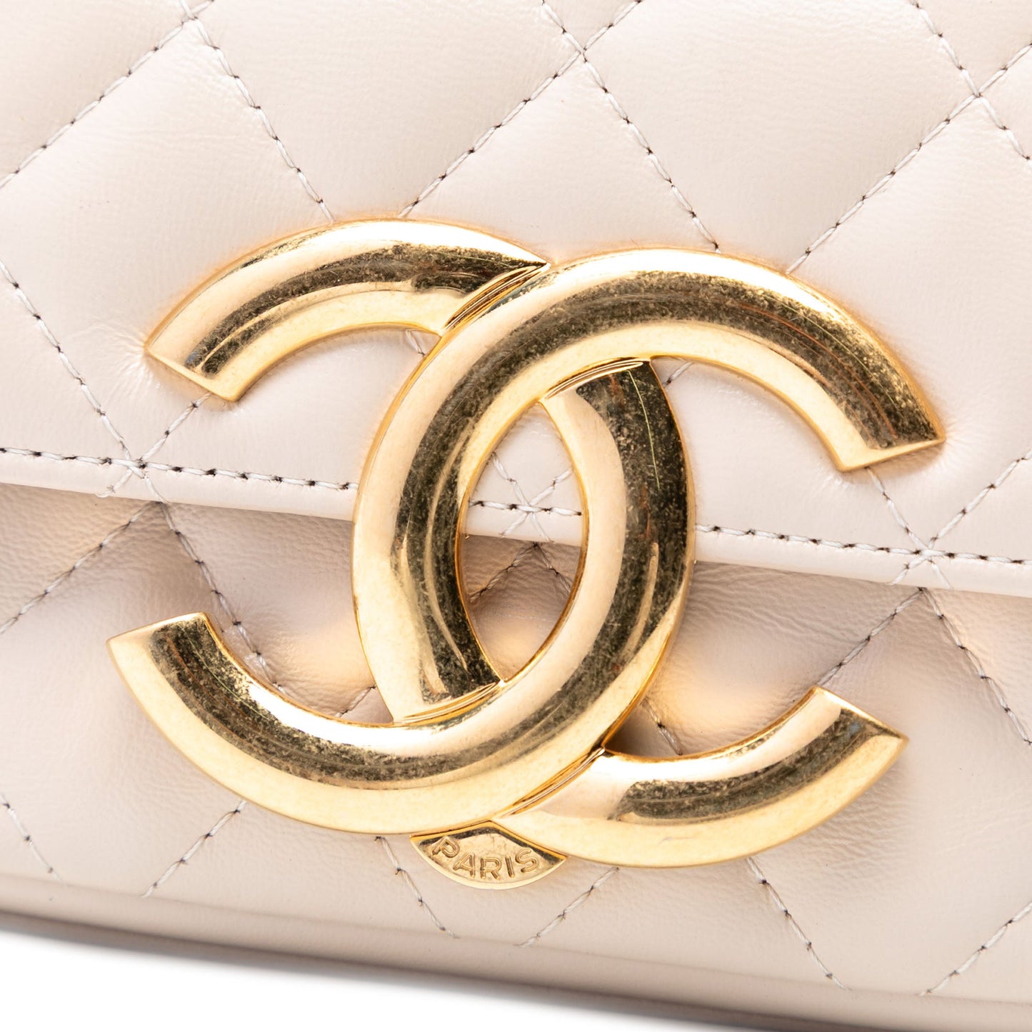 Chanel Quilted Lambskin Giant CC Flap Phone Holder with Chain