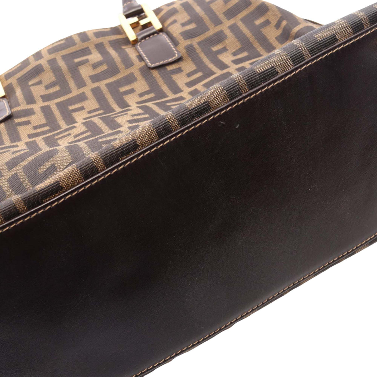 Fendi Zucca Canvas Satchel — Brown