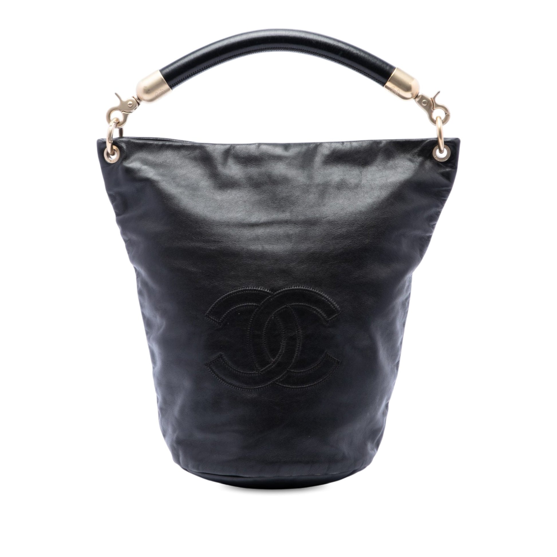 Chanel CC Lambskin Bucket Bag