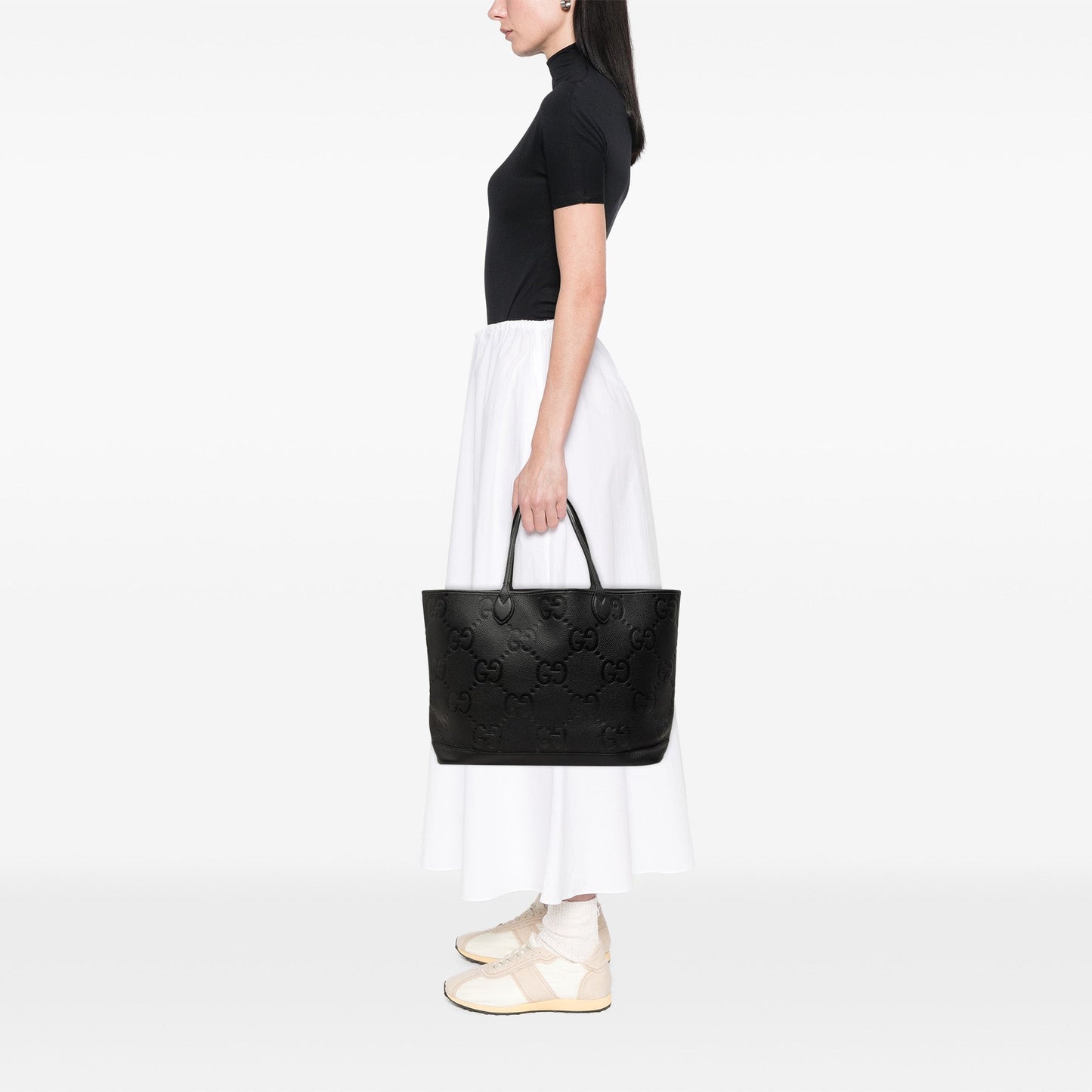 Gucci Large Jumbo GG Embossed Calfskin Tote