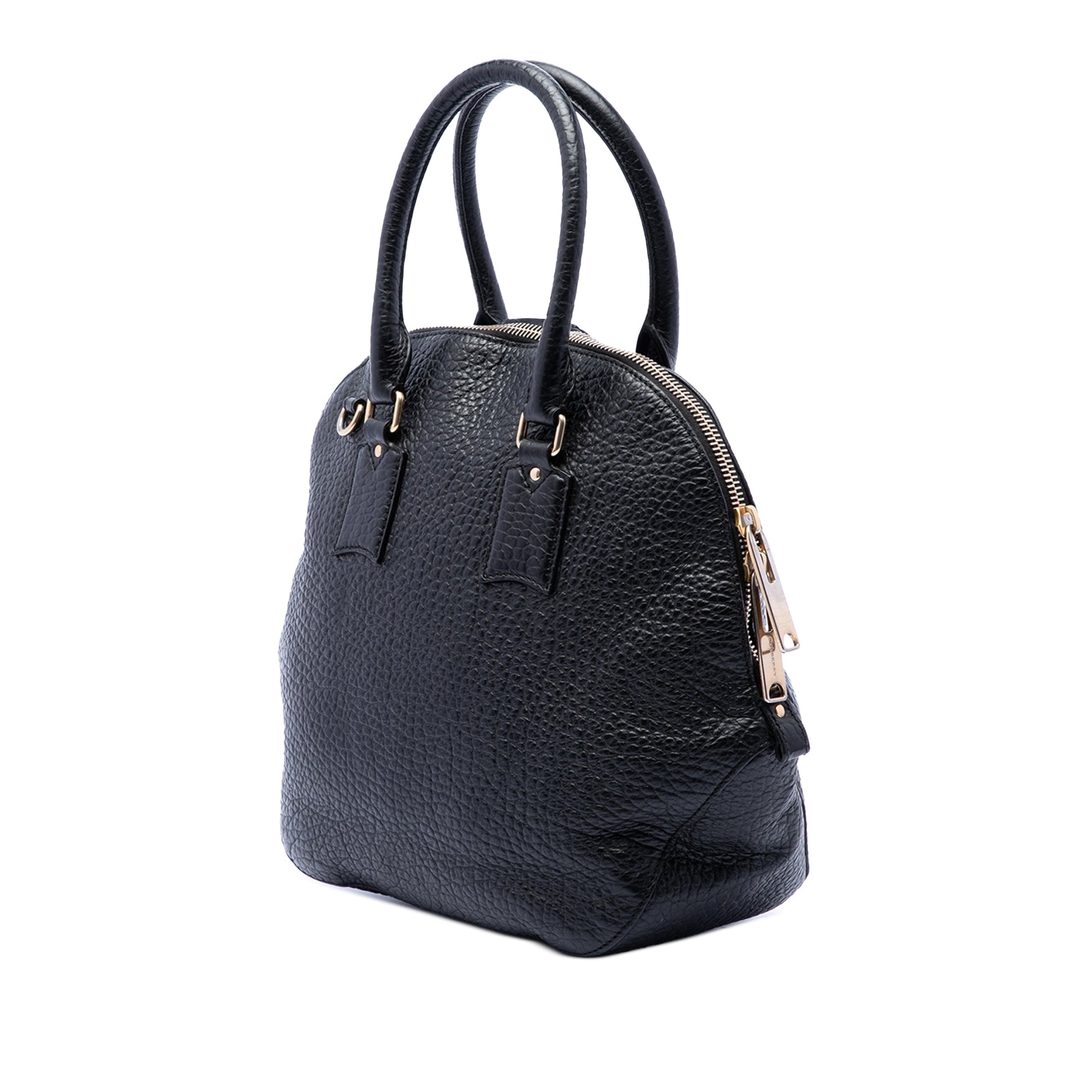 Burberry Large Grained Calfskin Heritage Orchard Bowling Bag