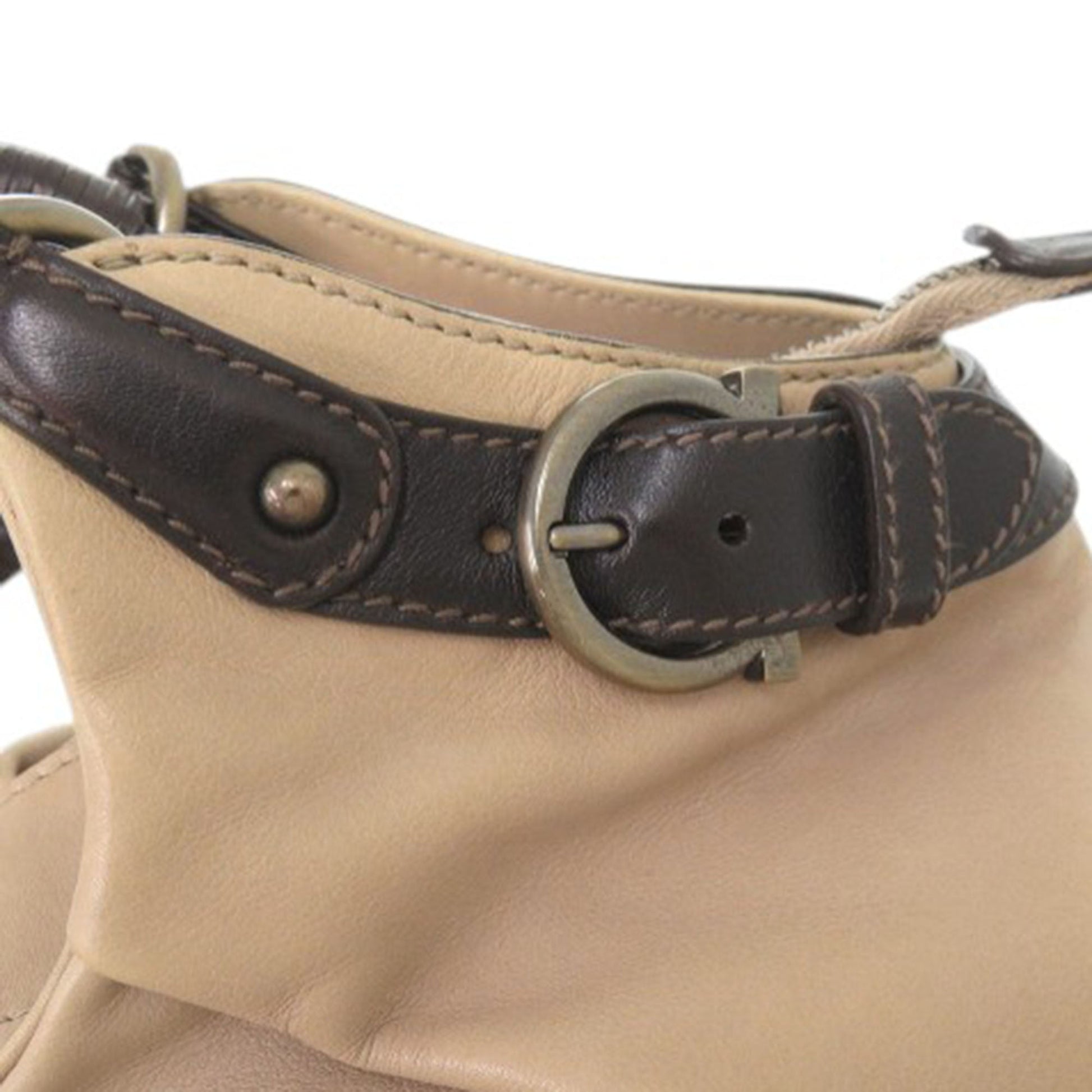 Ferragamo Leather Gancini Tote