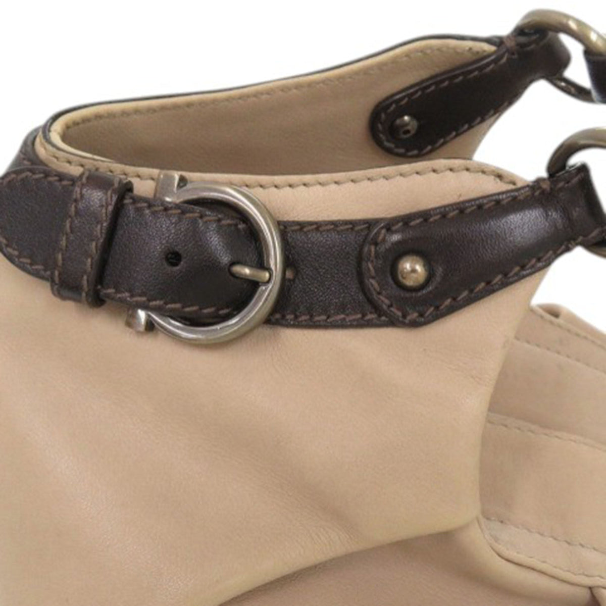Ferragamo Leather Gancini Tote