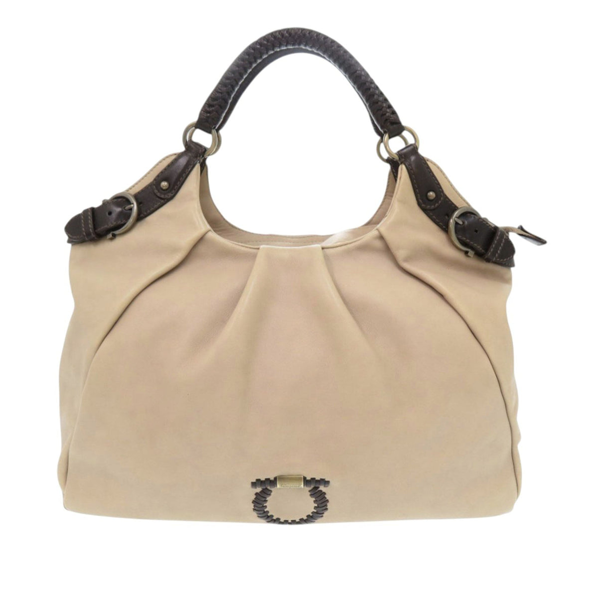 Ferragamo Leather Gancini Tote