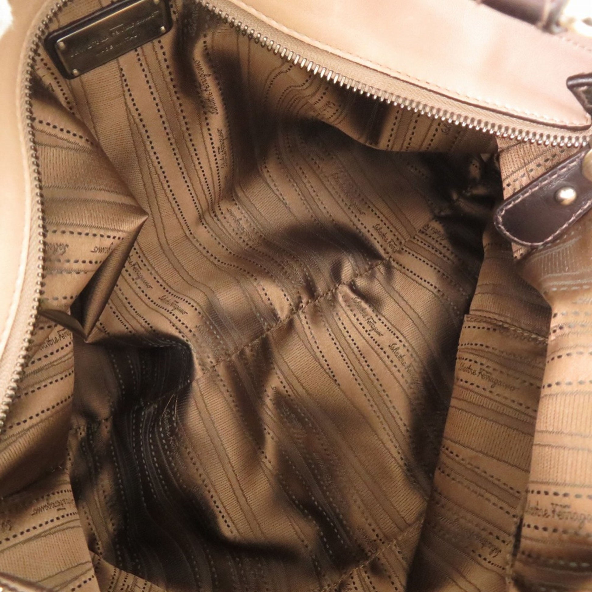 Ferragamo Leather Gancini Tote