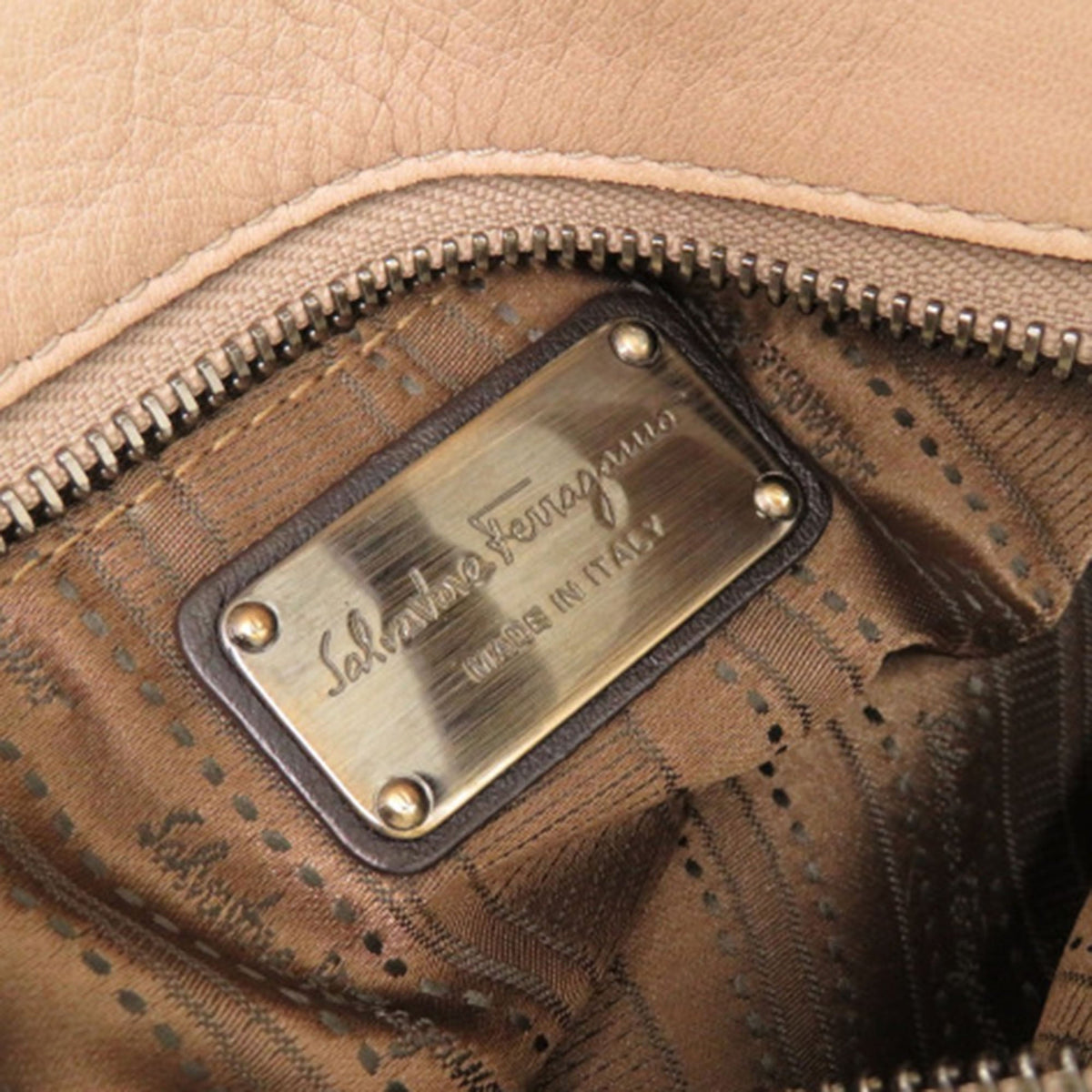 Ferragamo Leather Gancini Tote