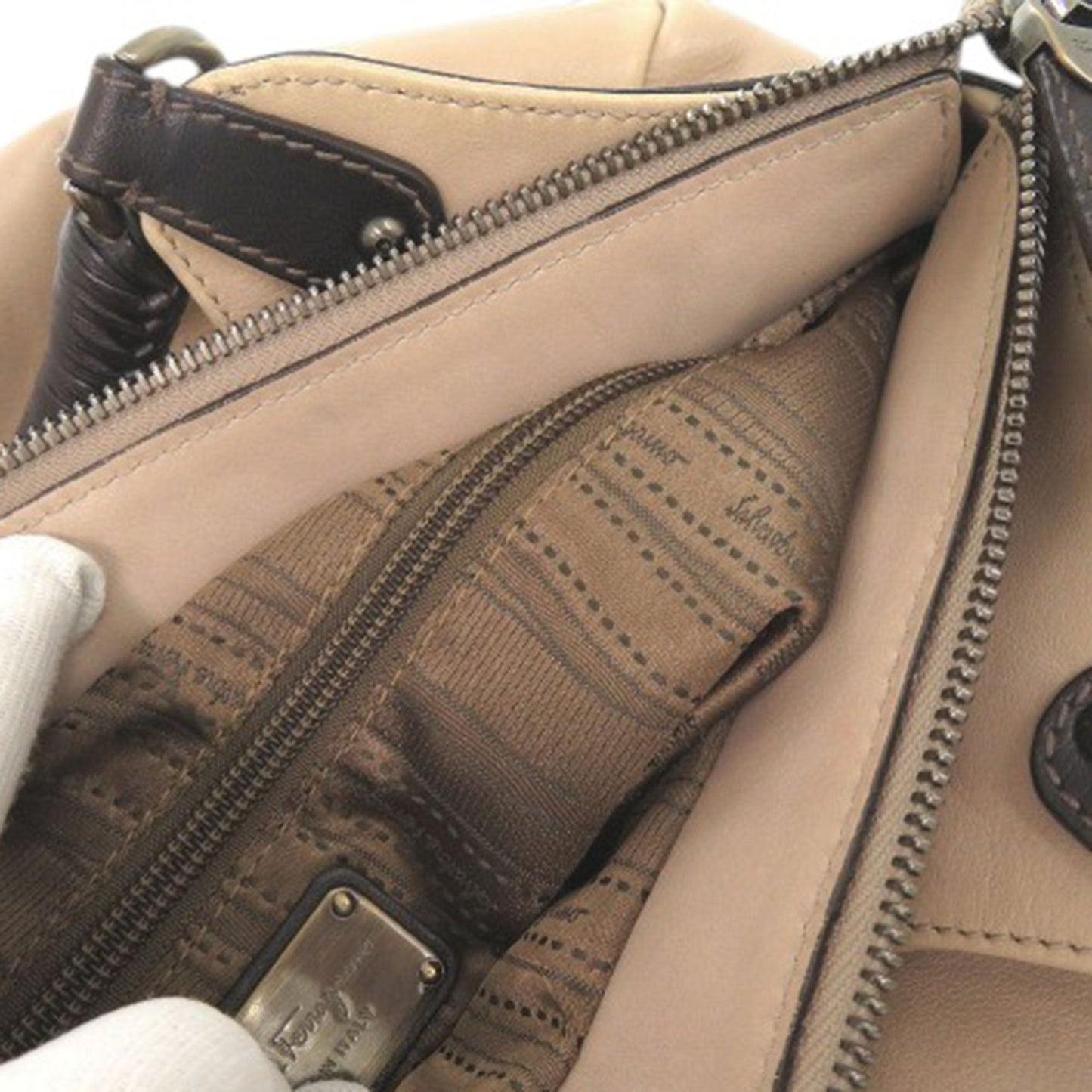 Ferragamo Leather Gancini Tote
