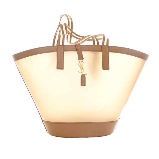 Saint Laurent Medium PVC and Calfskin Panier Tote