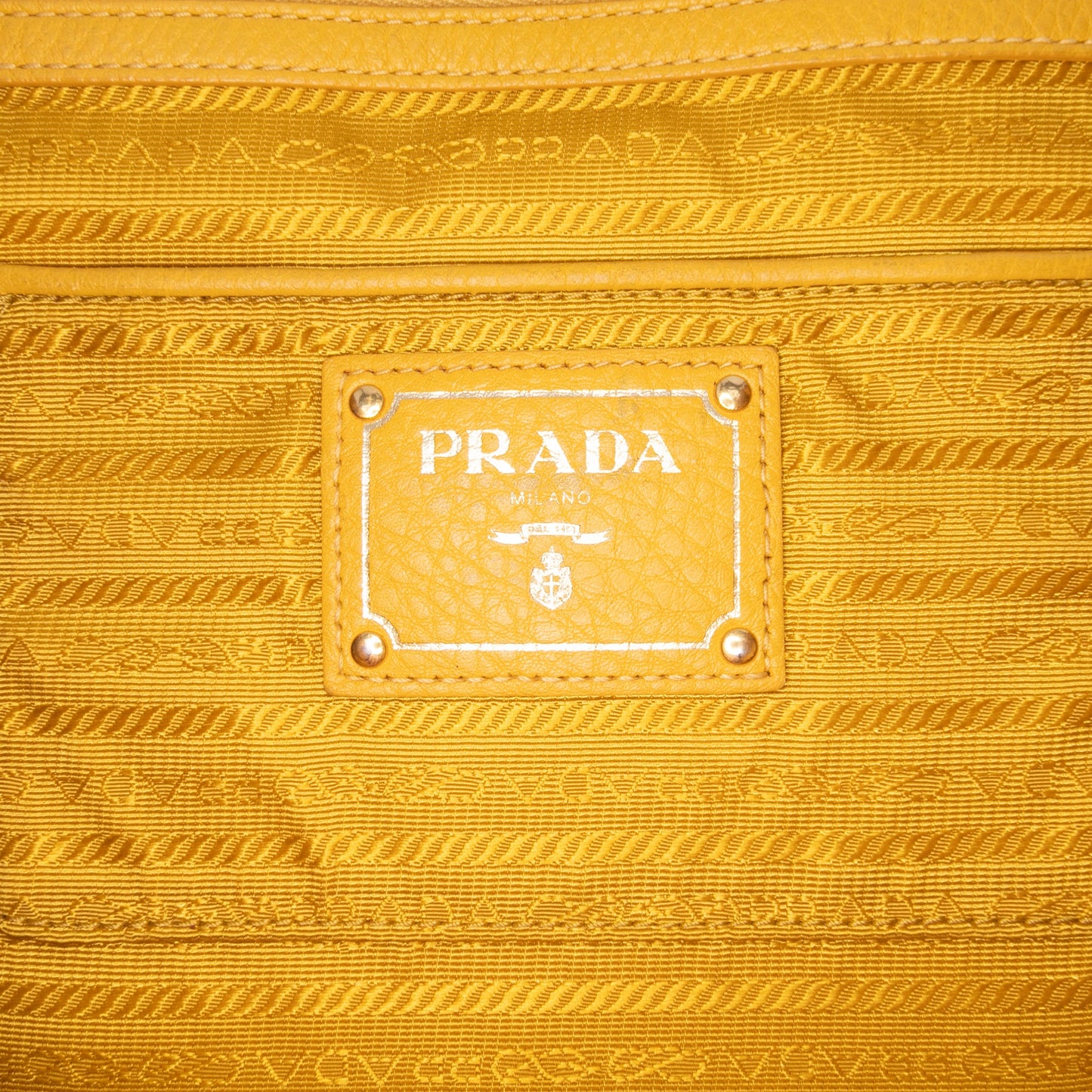 Prada Vitello Daino Side Zip Open Convertible Tote