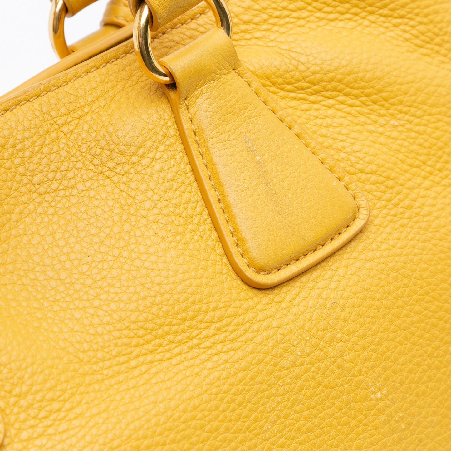 Prada Vitello Daino Side Zip Open Convertible Tote