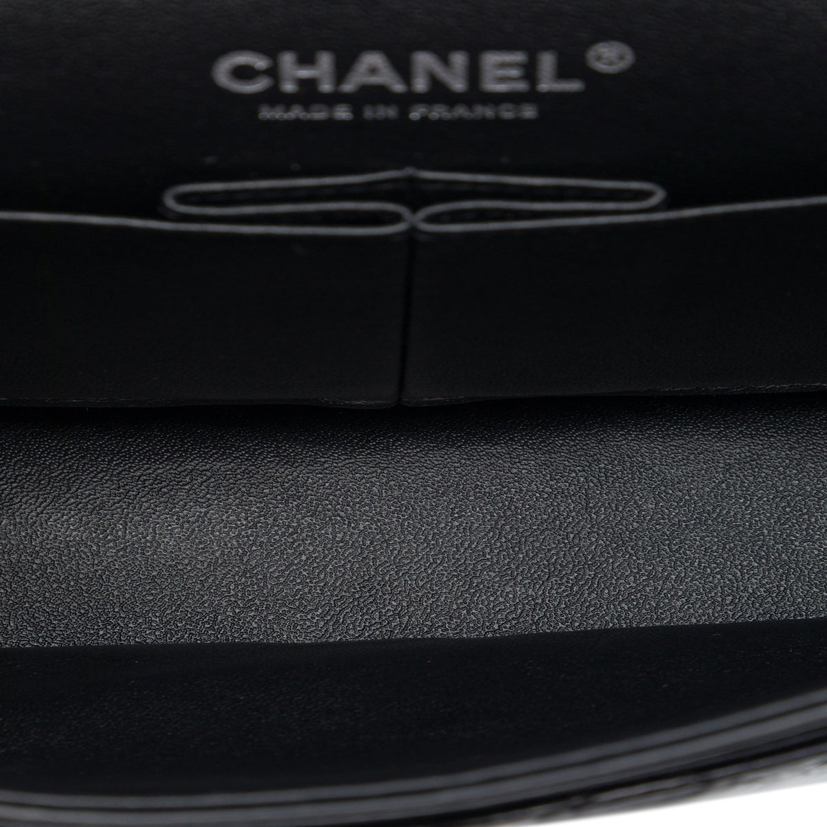 Chanel Medium Classic Patent Double Flap — Black
