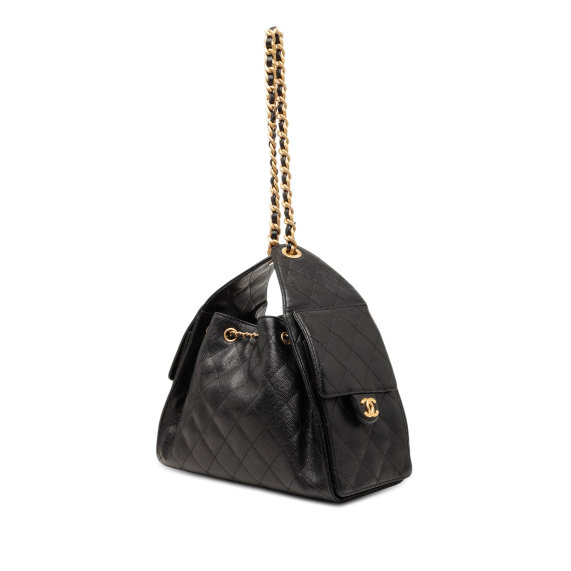 Chanel Small Quilted Caviar Chanel 25 Hobo