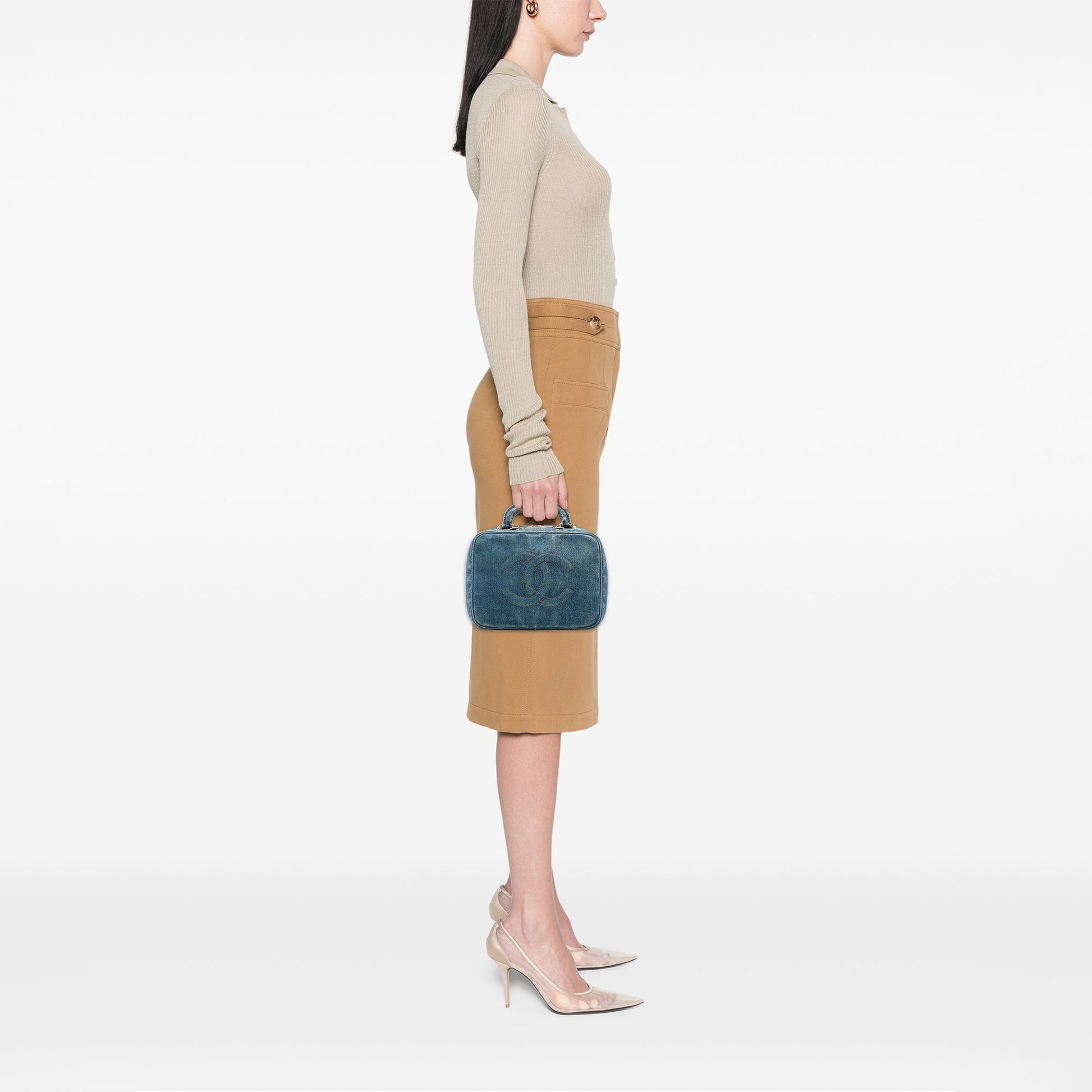 Chanel CC Denim Vanity Bag