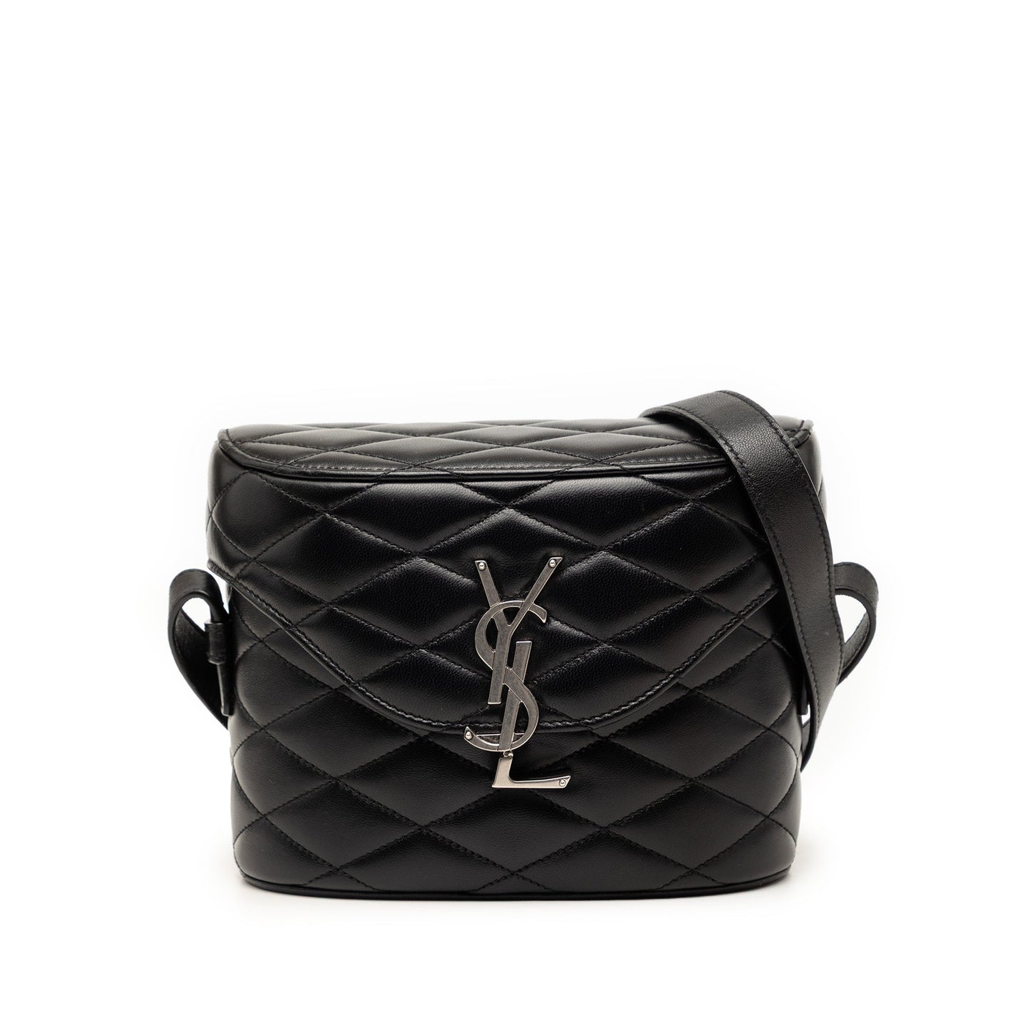Saint Laurent Quilted Lambskin Monogram June Box Bag