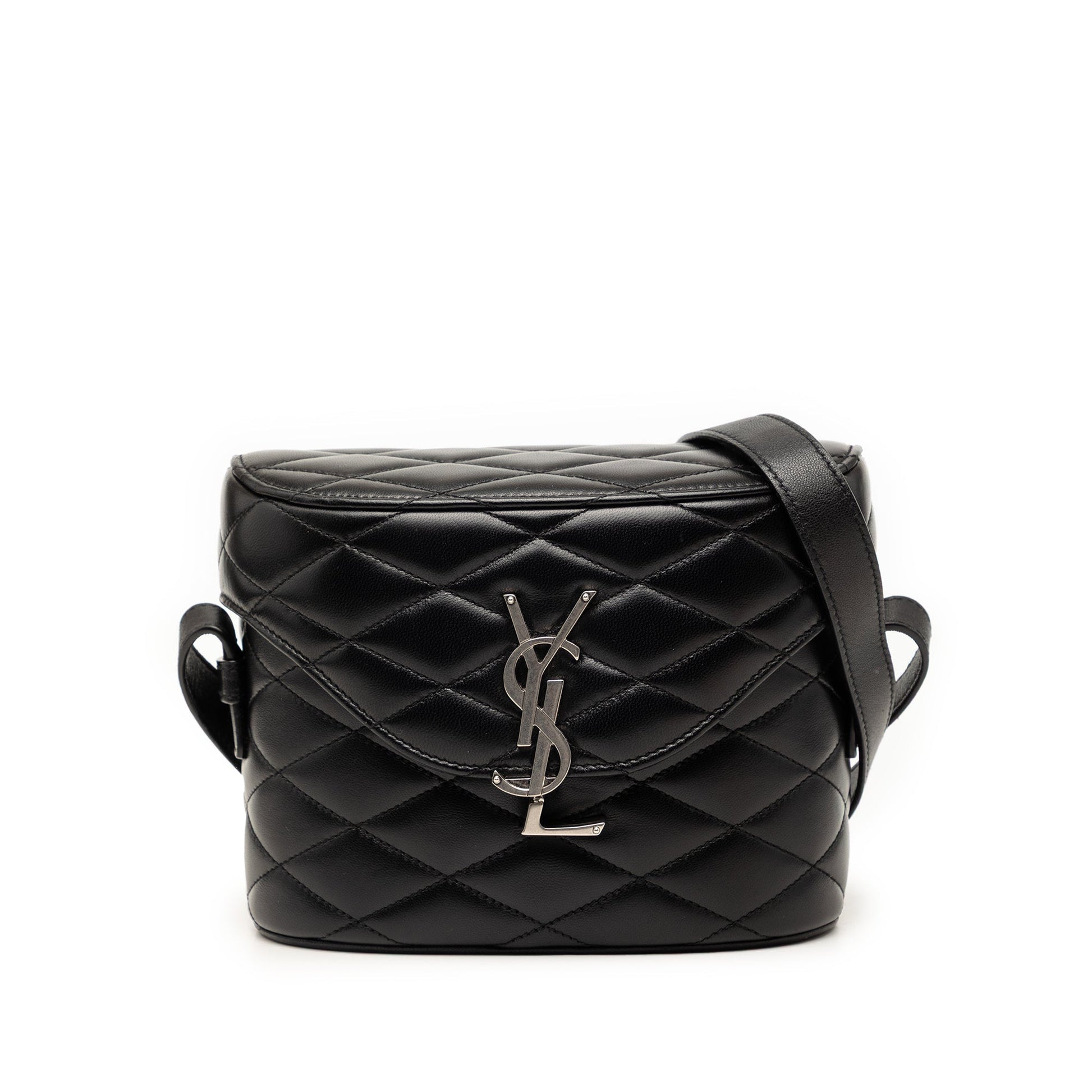 Saint Laurent Quilted Lambskin Monogram June Box Bag