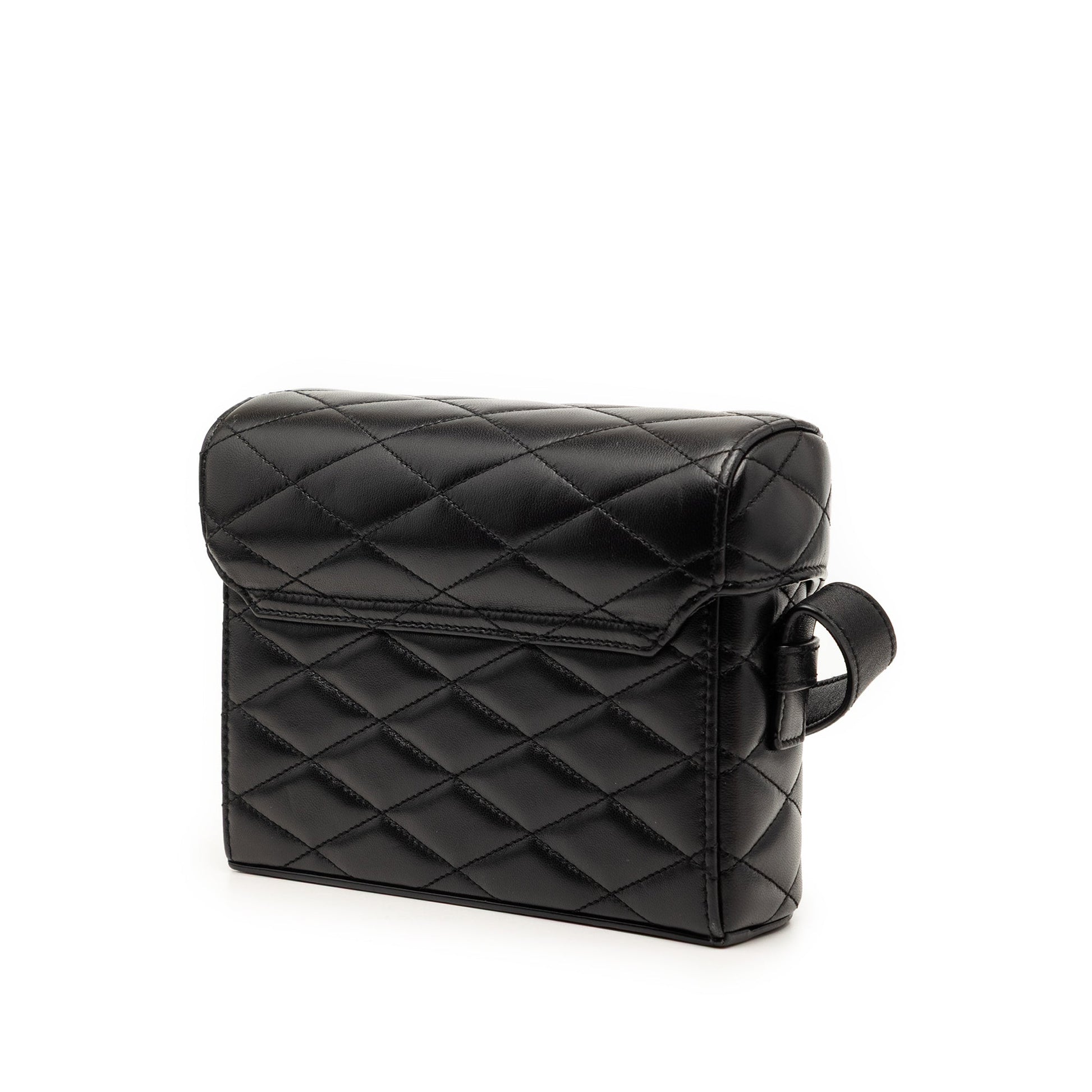 Saint Laurent Quilted Lambskin Monogram June Box Bag
