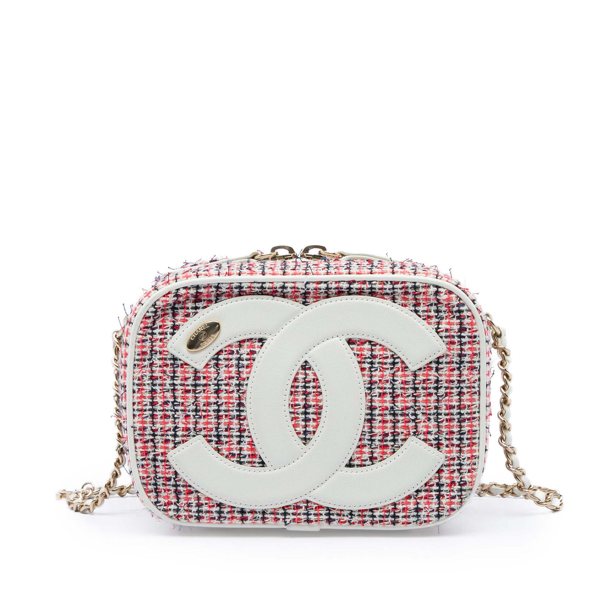 Chanel Tweed CC Mania Camera Bag — White