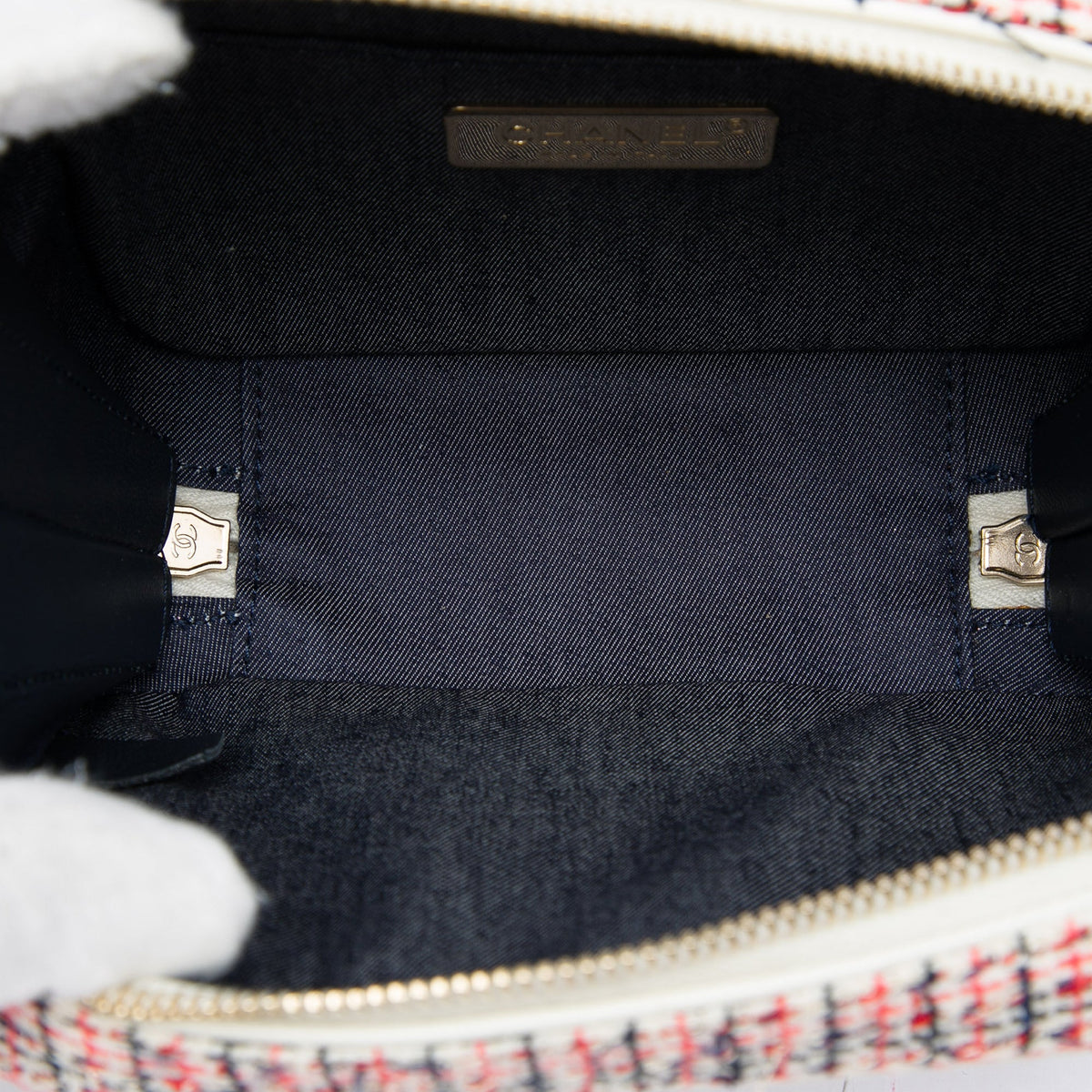 Chanel Tweed CC Mania Camera Bag — White