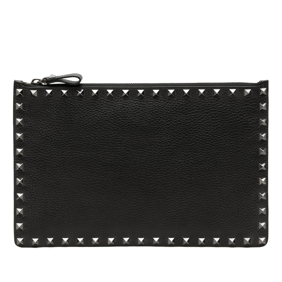Valentino Grained Calfskin Rockstud Clutch