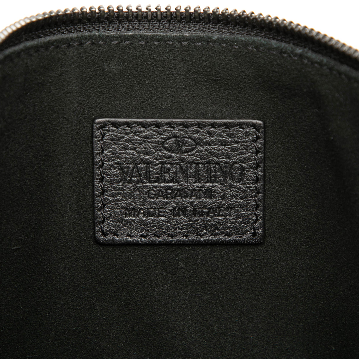 Valentino Grained Calfskin Rockstud Clutch