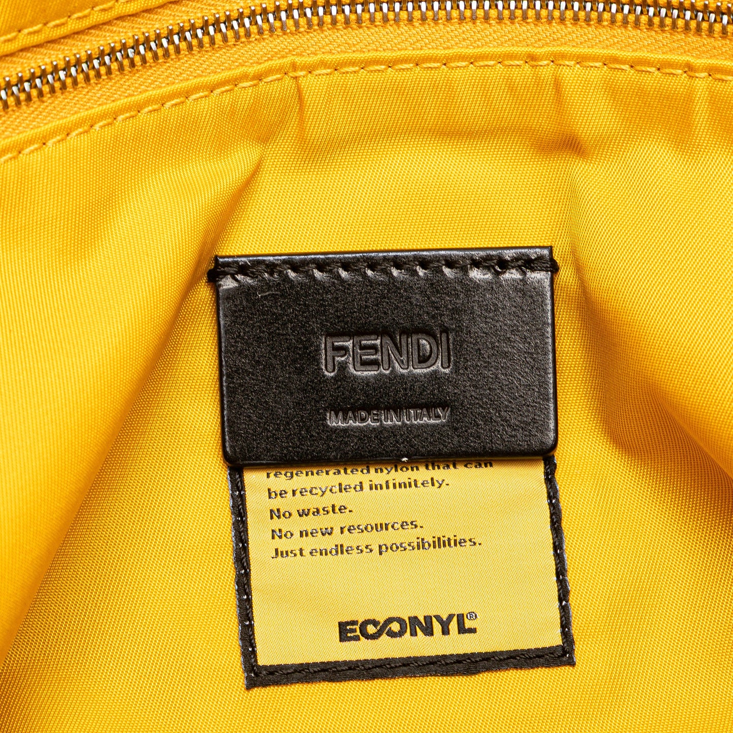 Fendi Large Econyl Nylon Baguette Satchel