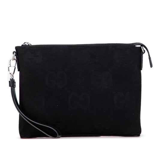Gucci Jumbo GG Canvas Clutch on Strap