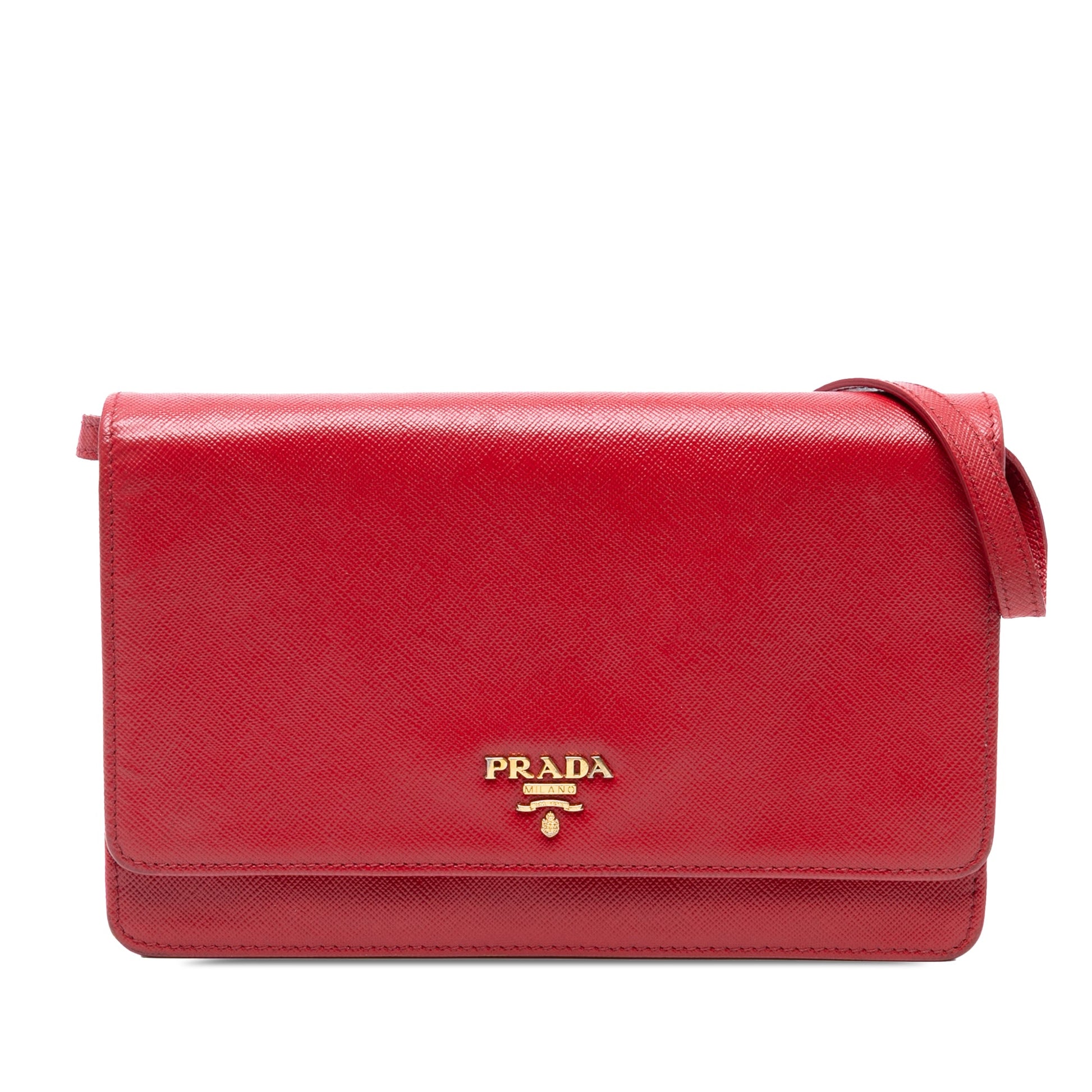 Prada Saffiano Wallet on Strap