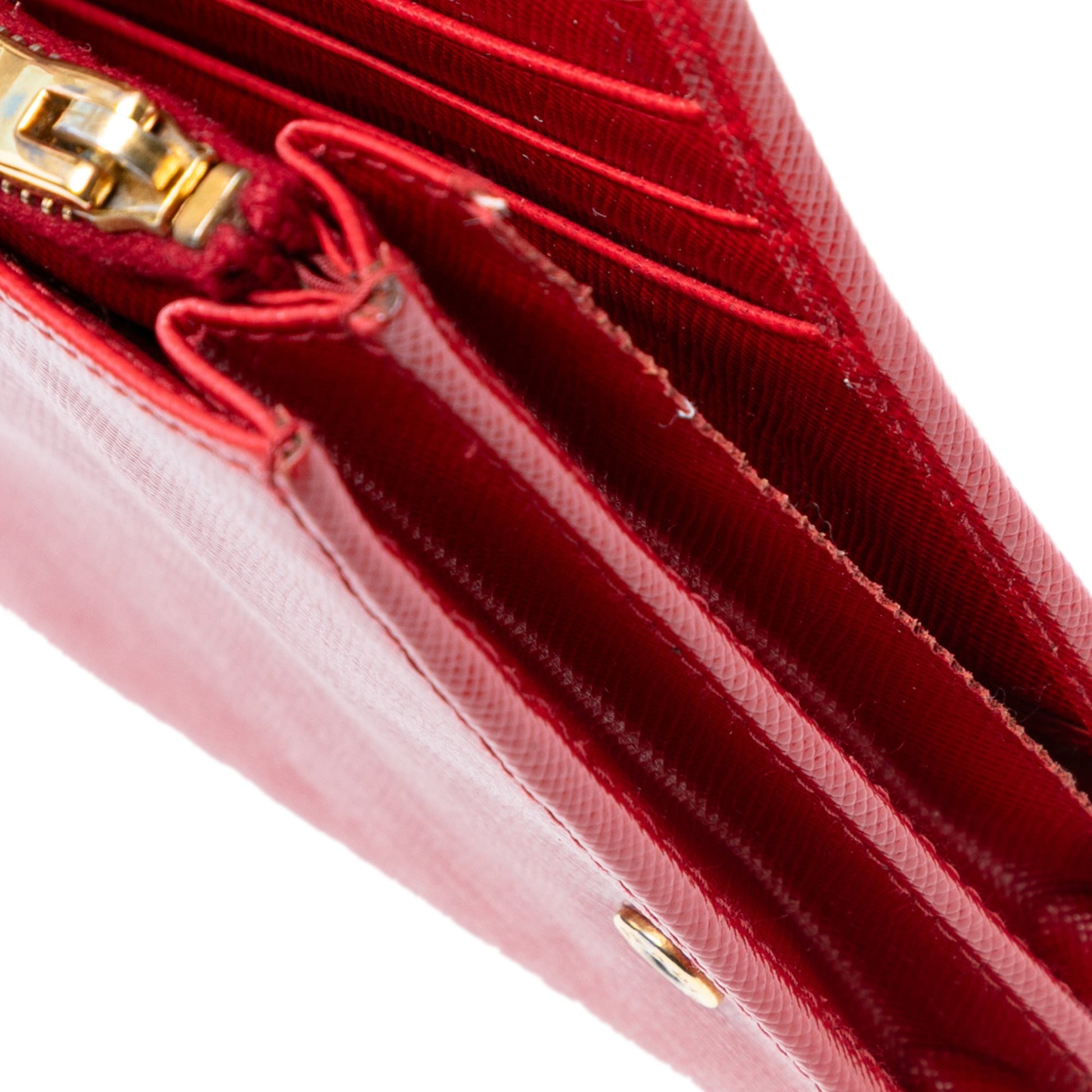 Prada Saffiano Wallet on Strap