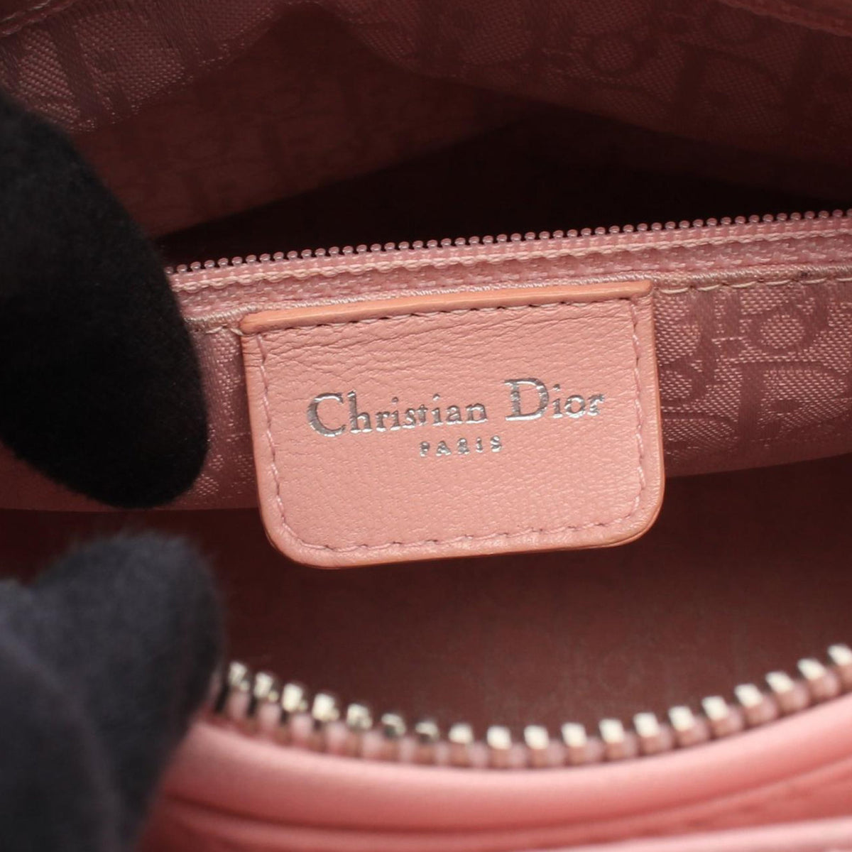 Dior Medium Lambskin Cannage Lady Dior — Pink
