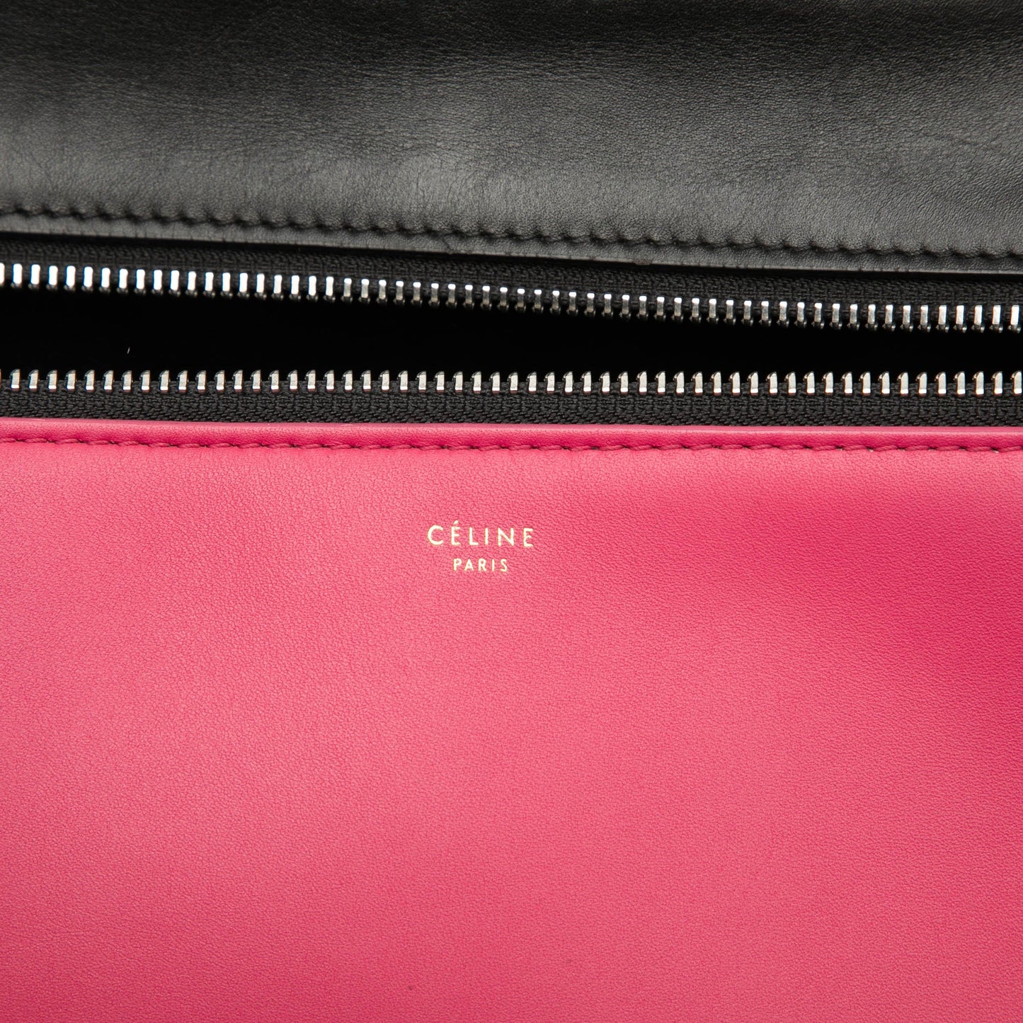 Celine Medium Tricolor Leather Edge Handbag
