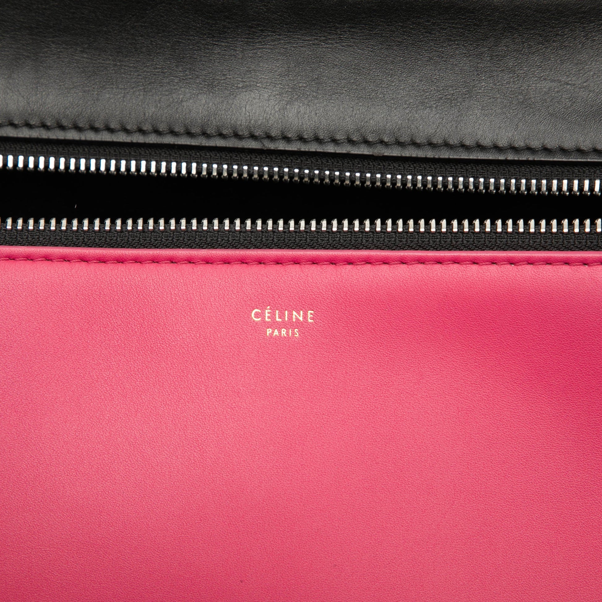Celine Medium Tricolor Leather Edge Handbag