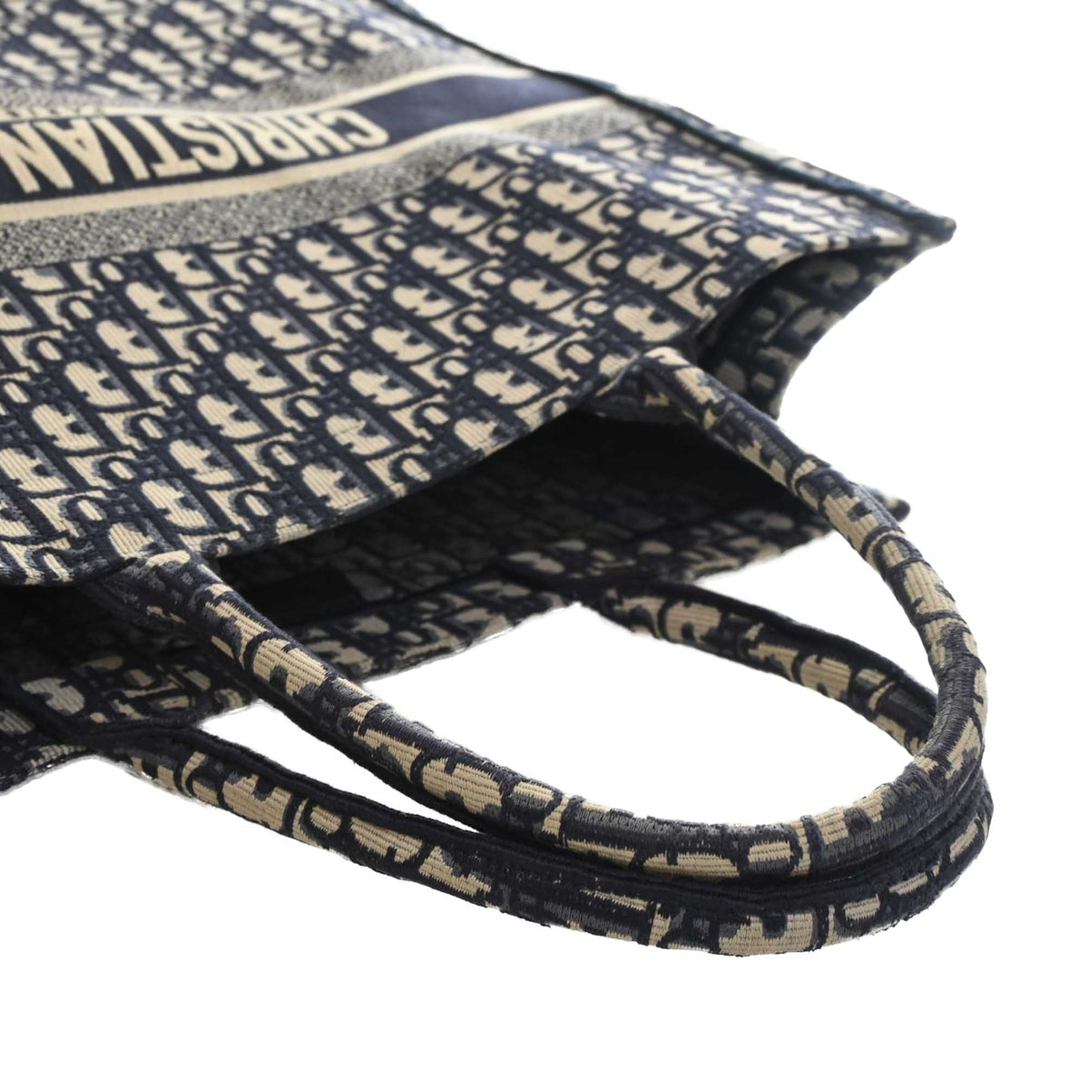 Dior Large Oblique Embroidered Canvas Book Tote