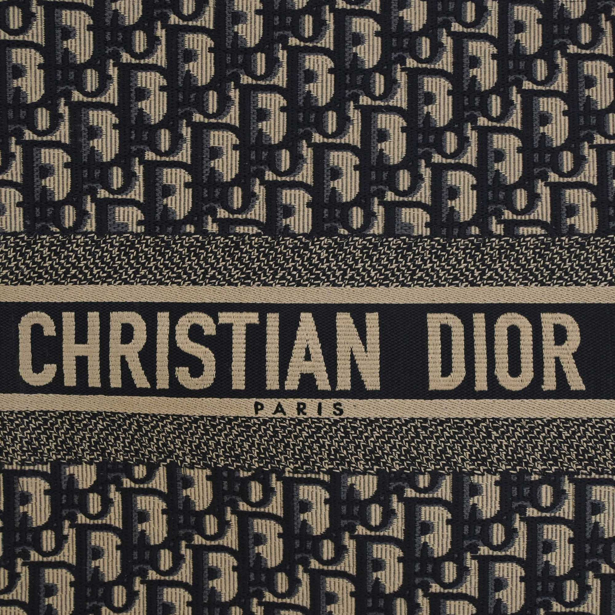 Dior Large Oblique Embroidered Canvas Book Tote