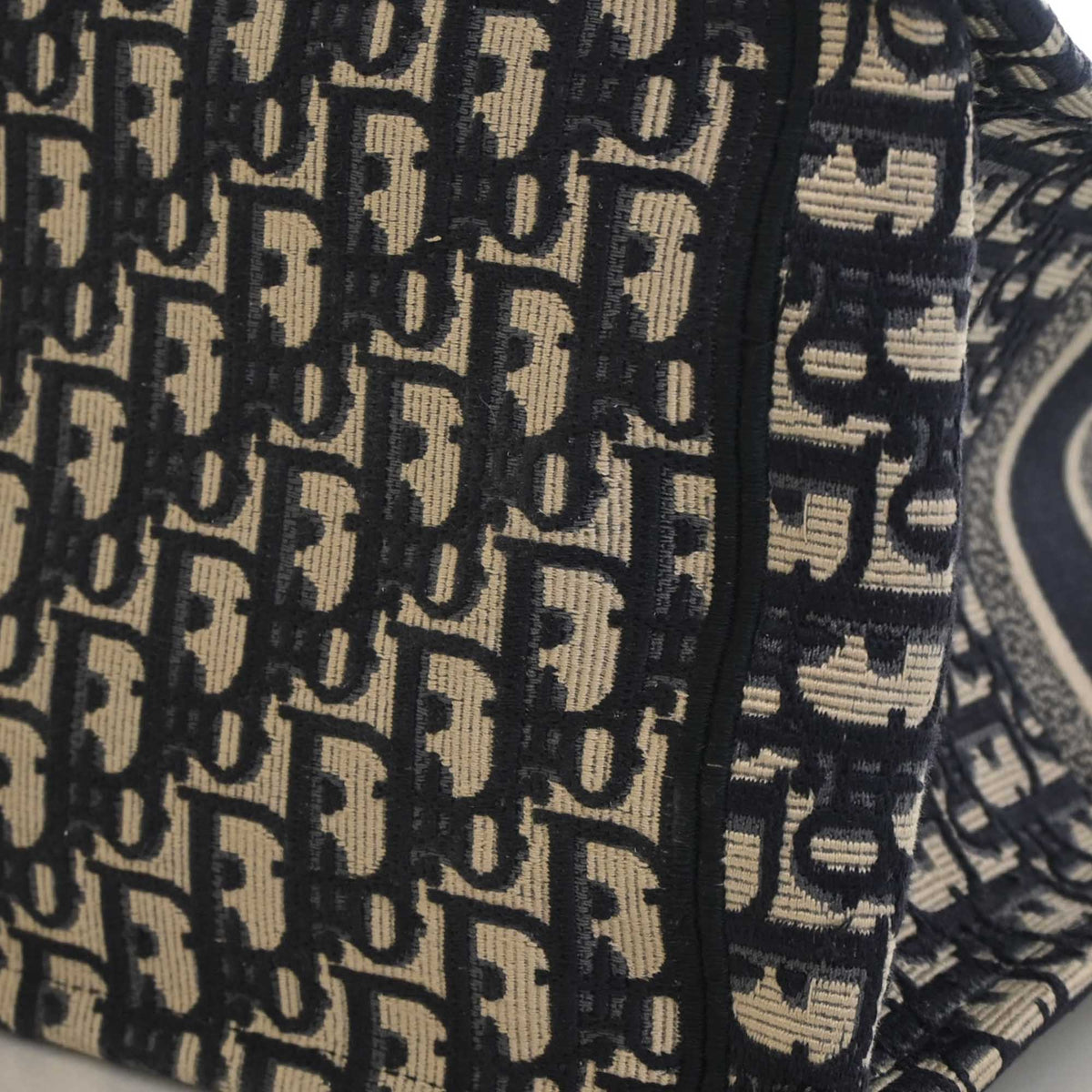 Dior Large Oblique Embroidered Canvas Book Tote