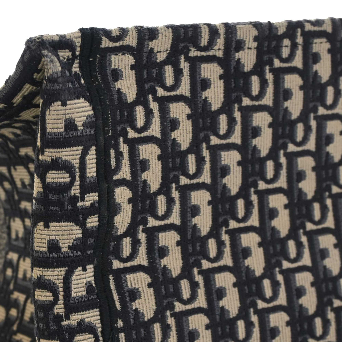 Dior Large Oblique Embroidered Canvas Book Tote