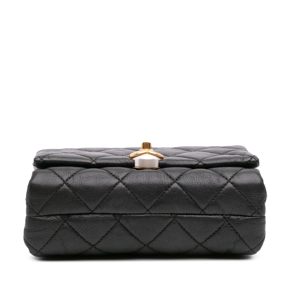 Chanel Mini Quilted Calfskin Pearl CC Accordion Flap