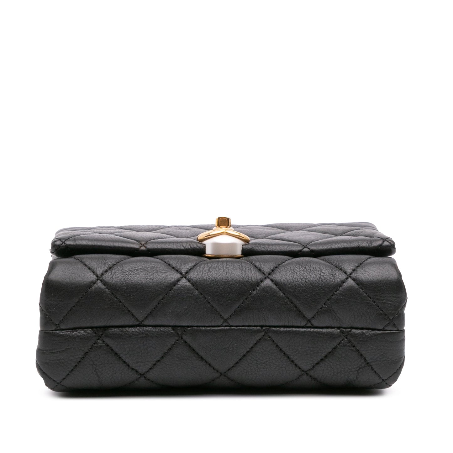 Chanel Mini Quilted Calfskin Pearl CC Accordion Flap