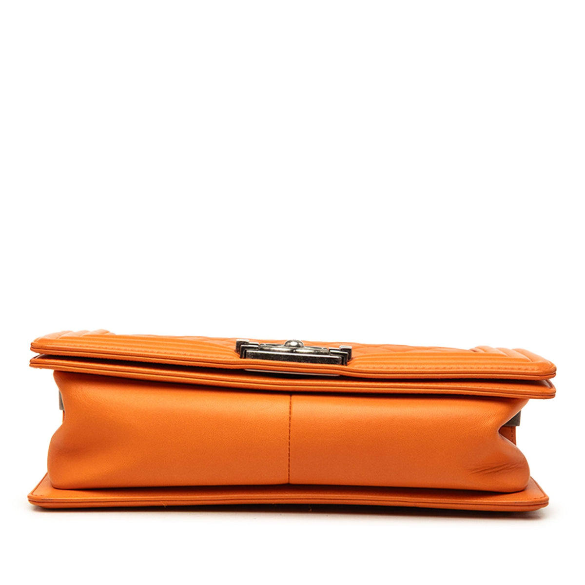 Chanel Old Medium Quilted Lambskin Boy Flap — Orange