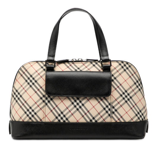 Burberry Nova Check Canvas Handbag