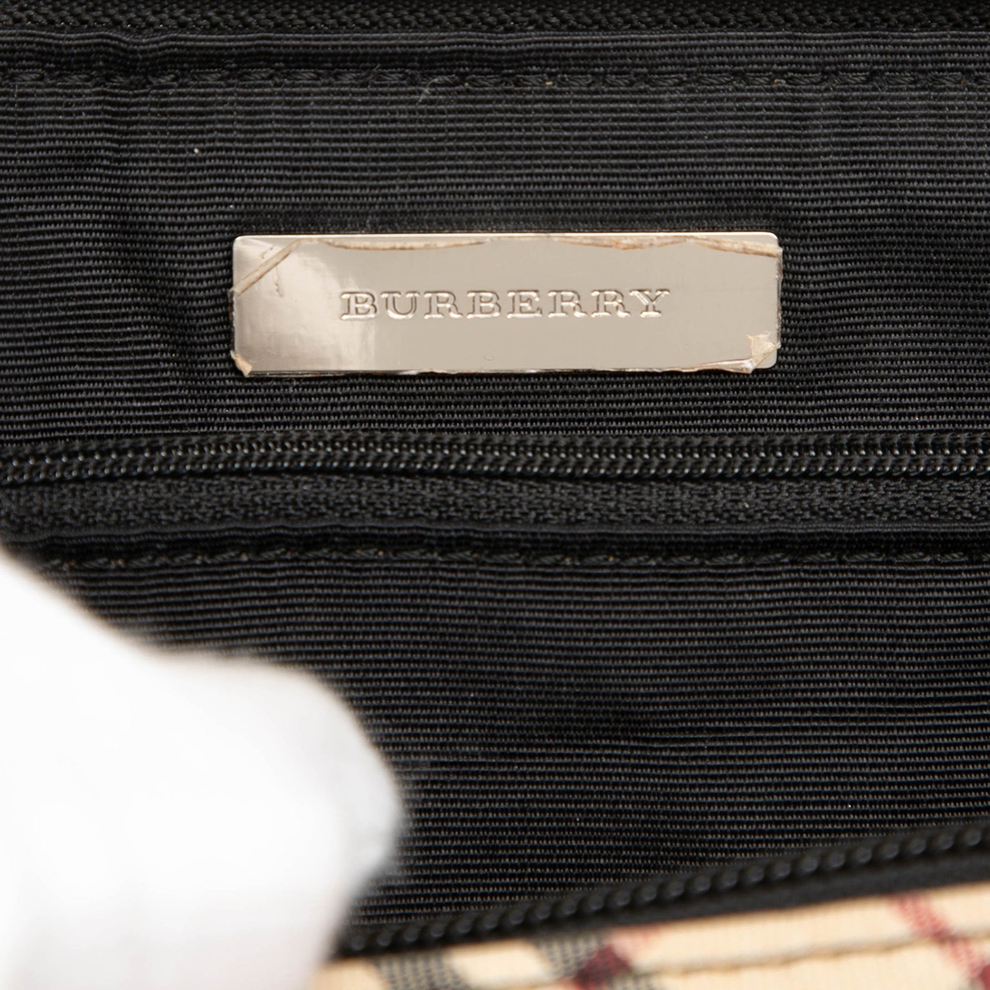 Burberry Nova Check Canvas Handbag