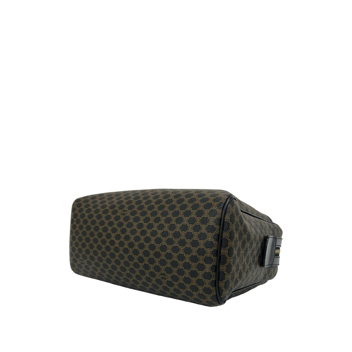 Celine Macadam Coated Canvas Boston Bag — Brown