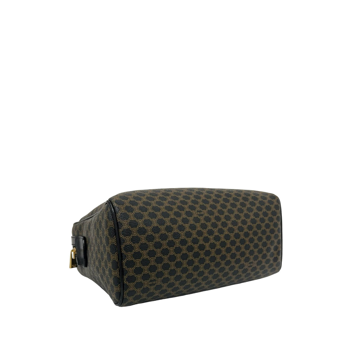 Celine Macadam Coated Canvas Boston Bag — Brown